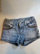 Mossimo Supply Co Girls Jean Shorts Adjustable Waist Size XS 4/5 