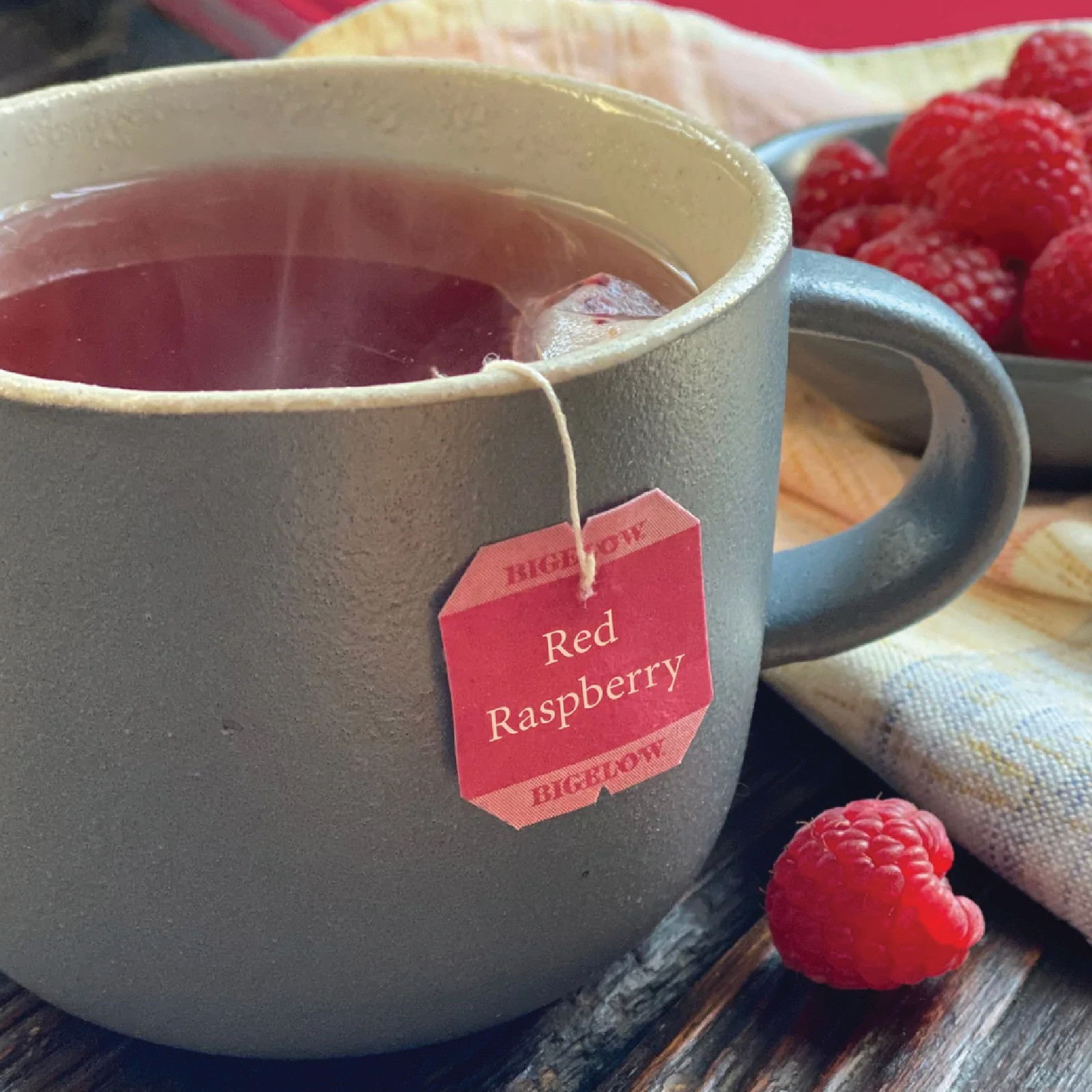 3x Boxes Bigelow Red Raspberry Herbal Tea | 20 Pouches Per Box | 1.18oz