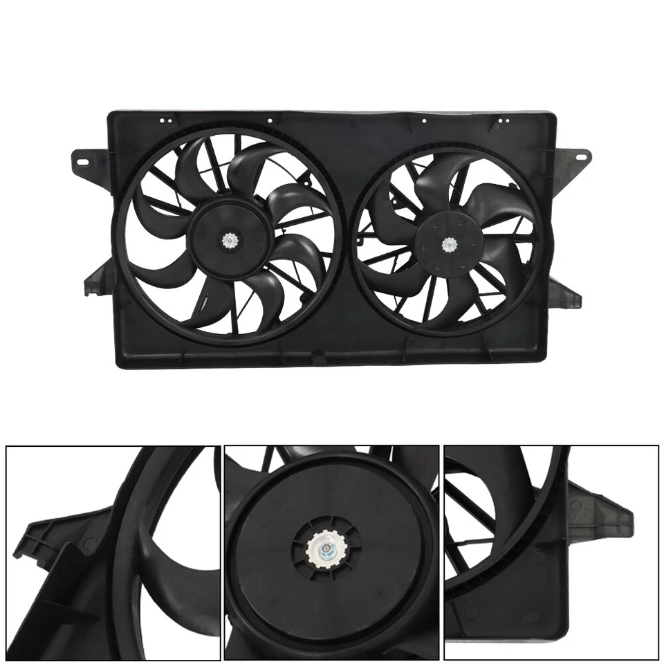 Ventilador de refrigeración del radiador del motor con conjunto de cubierta para Ford Freestar 04-07 ventilador doble Foto 4 de 4