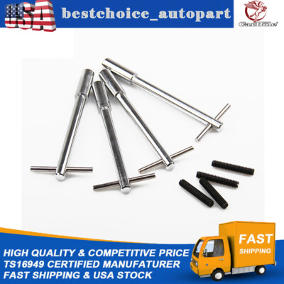 4x Long T-Bar Wing Nuts Bolts Studs For Oldsmobile Ford Chevy Chrysler Steel