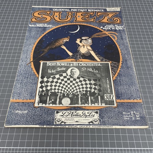 ORIGINAL VINTAGE RETRO Song Sheet Music Graphic Illustrated Art Cafe Mancave - Picture 2 of 3