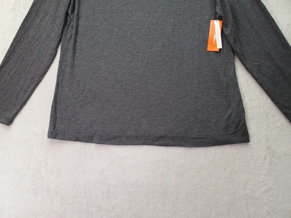 Camisa Top Joe Fresh Para Mujer Talla XL Gris Modal Manga Larga Informal Cuello en V Pullover Foto 4 de 4
