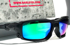 NEW Oakley SI SHOCKTUBE Matte Blackout POLARIZED Galaxy Jade Lens Sunglass 9329