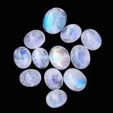 WHOLESALE NATURAL RAINBOW MOONSTONE CABOCHON OVAL SHAPE LOOSE GEMSTONE