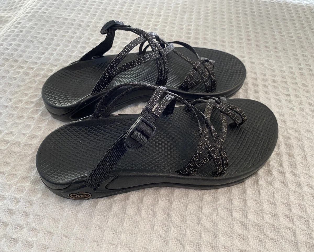 CHACO Zong EcoTread Z X2 Slides Backless Water Hiking Sandals Black White 8