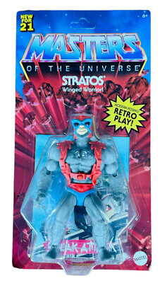 UNPUNCHED GRAY STRATOS RETRO PLAY WAVE 4 FIGURE MASTERS OF THE UNIVERSE MOTU Toy