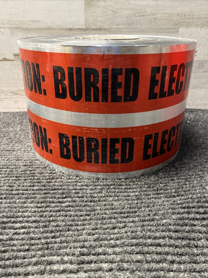 Detectable Tape 6" x 1000' CAUTION BURIED ELECTRIC LINE BELOW - ELECTRO TAPE - Image 3 of 4