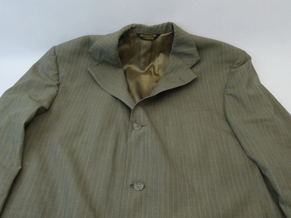 Terno masculino sob medida personalizado listrado cinza J. Calças jaqueta Press Cambridge - Imagem 2 de 4