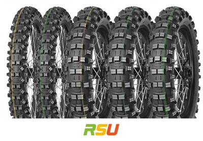 4x Motorradreifen Mitas Terra Force-EF Super (TT) YELLOW 140/80-18 70R