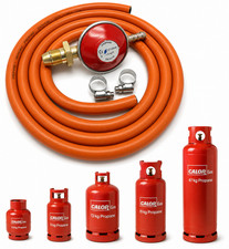 Propane Screw In LPG Regulator With 2M Hose & 2 Clips  BBQ Calor Flogas 37mbar