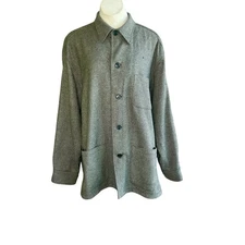 Hart Schaffner Marx Italian 100% Wool Unstructured Coat Casual Tweed Jacket XL