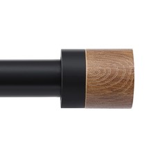 Wood Curtain Rods for Windows 48 to 84 Inches(4-7ft),1 inch Adjustable Window...