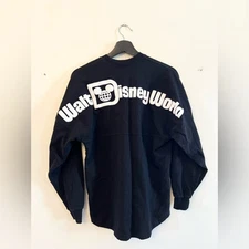 Disney XS spirit jersey Walt Disney world black and white long sleeve Disneyland
