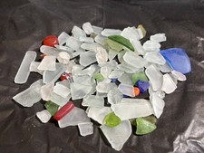 Sea Glass Lot Ocean Tumbled Green, Blue, Red