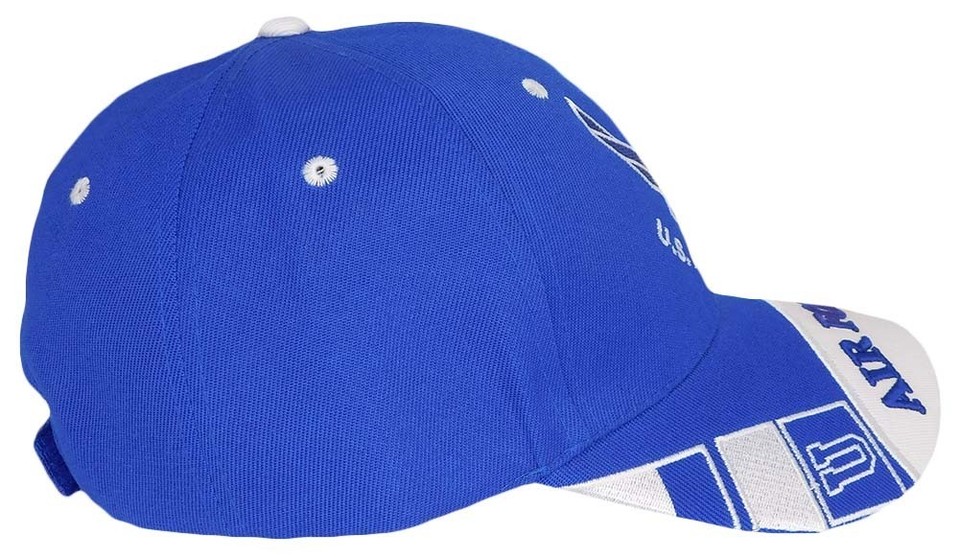 Cappellino US Air Force Wings, Insignia Royal Blue Shadow, Ricamato, Con Chiusura Strapback, Trade Winds