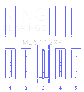 #ad King for Ford 2.0 2.3L EcoBoost Crankshaft Main Bearing Set Set of 5 $94.02