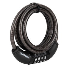 BRINKS 6 ft Outdoor Bike Lock Cable, Anti Theft Self-Coiling Design, Resettab...