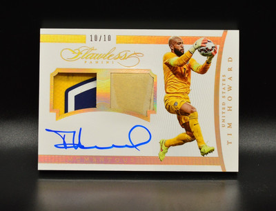 Tim Howard Panini Flawless Auto Dual Patch Gold #10/10 Momentus USMNT USA Glove