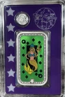 Postal Express Mint 1 oz .999 Silver Bar Queen of Spades Colorized