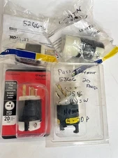 Lot of 4 LEVITON,  PASS & SEYMOR BAG OF PLUGS