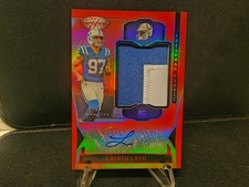 2024 Certified - Freshman Fabric Mirror Signatures Laiatu Latu #FMS-LLU Red /199