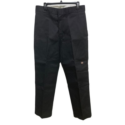 NWOT Dickies Men Black Loose Fit Double Knee Work Pants Size 34x30