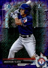 2017 Bowman Chrome #BCP247 Anderson Tejeda Prospects Purple Shimmer Refractor