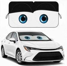 Car Windshield Sun Shade Funny Cartoon Eyes Sun Visor For Car Windshield Univer