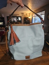 Dooney Bourke light blue leather hobo bag