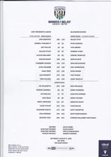 West  Bromwich Albion v Sheffield United  2025-6  TeamSheet Versions