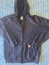 Carhartt FR Flame Resistant Full Zip Hoodie Navy Blue HRC 2 Size Large