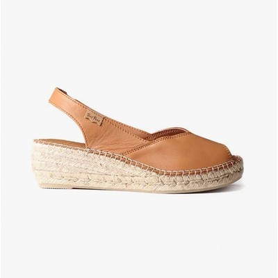 Toni Pons Bernia-P Damen Leder Slipper leichte Freizeit hellbraun Espadrilles