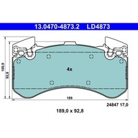Ate 13.0470-4873.2 Bremsbelagsatz, Scheibenbremse Ceramic