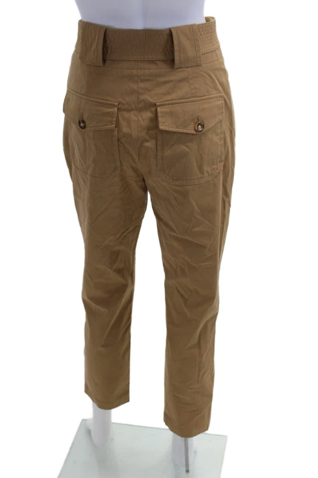 Veronica Beard, Women Cargo Paperbag Ankle Pants Brown Size 4 - Image 3 of 4