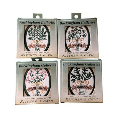 Buckingham Galleries Spice Wall Hangings Set Of 4 Sage Thyme Marjoram Tarragon