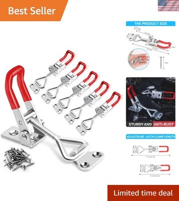 Brand New 6 Pack Toggle Latch Clamp Red Metallic 4001