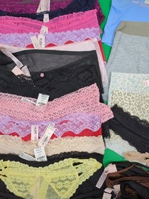 NWT Victoria Secret VS Pink Panty Lot of 50 Size Large Wholesale Resale Styles