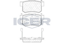 Bremsbelagsatz Scheibenbremse für Fiat Sedici 189 Honda Accord IV CB ab 96->