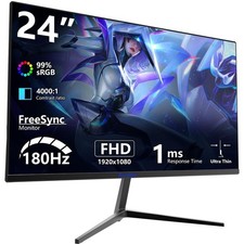 24 inch Gaming Computer Monitor FHD 1920x1080 with 180Hz Refresh Rate AMD Fre...