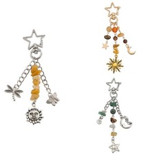 Fashionable Keyring with Star Buckle Designs Daily Use Keychain Sun Key Jewelry