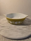 Pyrex #471 1 Pint Green Crazy Daisy Spring Blossom Small Bowl