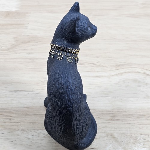 Lenox Black Cat Ceramic Figurine Jeweled Collar - Picture 2 of 5