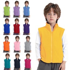 Boys Waistcoat Birthday Outerwear Fleece Jacket Sports Vest Walking Sleeveless