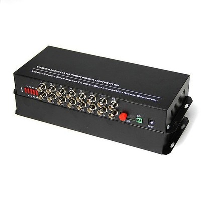 1 Pair SM Simplex FC Desktop 16 Channel Digital Optical Fiber Video Converter