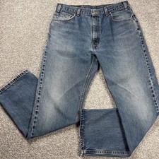 Levi's 505 Regular Fit Jeans Men's 36x30 USA Made Y2K Blue Denim Vintage
