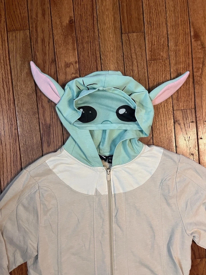 XL Baby Yoda Star Wars Sudadera con Capucha - Disfraz de Halloween Fácil Foto 2 de 4