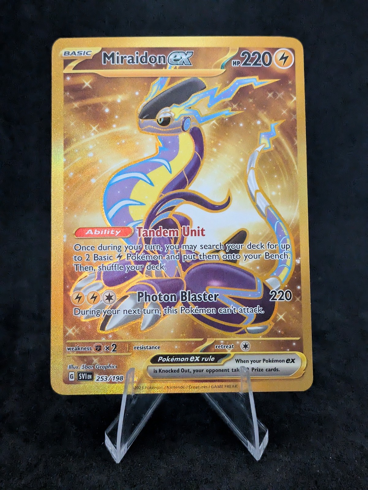 Pokemon Miraidon ex 253/198 SV01: Scarlet & Violet Base Set Holo NM