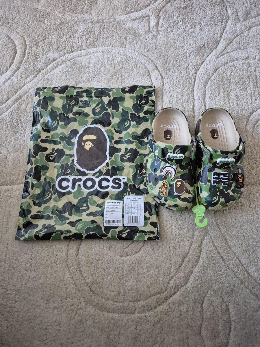 A BATHING APE®とCrocs kid 18cm BAPE® X CROCS - CLOG 2025年3月8日(土)発売。 【KIDS】 SIZE