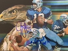 STEVE LARGENT JIM ZORN SEATTLE SEAHAWKS DUAL AUTOGRAPHED SIGNED PHOTO #2