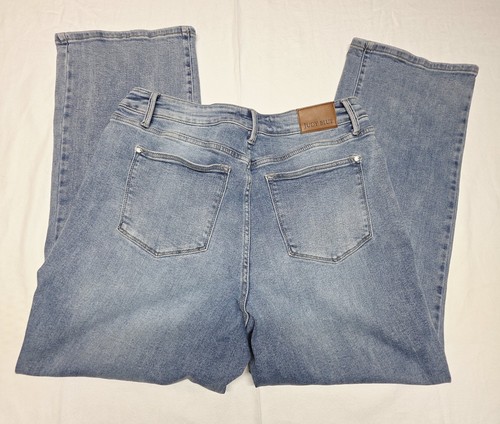 Jeans donna Judy blu vita alta davanti giogo retrò vestibilità ampia 18W 250905#8 - Foto 6 di 9